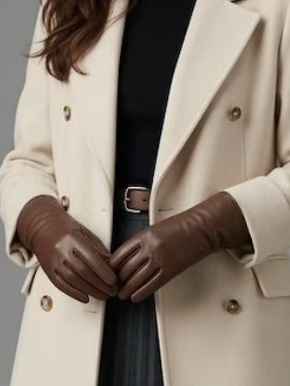 Leather Gloves made in Poland Classic Brown Leather Women's Gloves